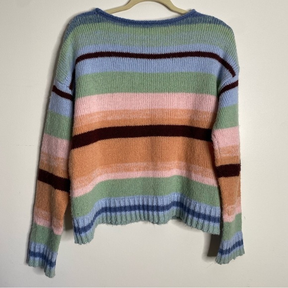 Sundance Wool Blend Striped Multicolor Sibella Sweater S - Picture 7 of 7
